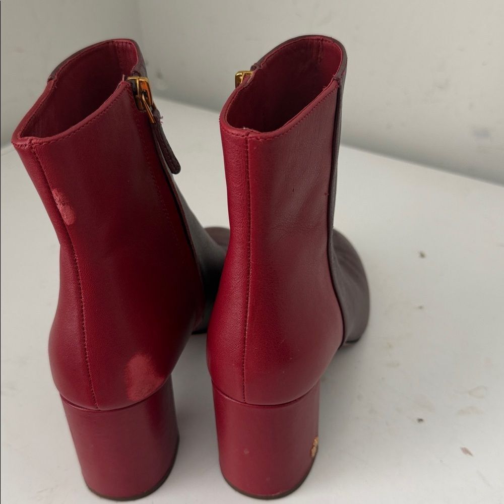 Tory Burch Women's Brooke Two-Tone Leather Booties 8 - Picture 7 of 8